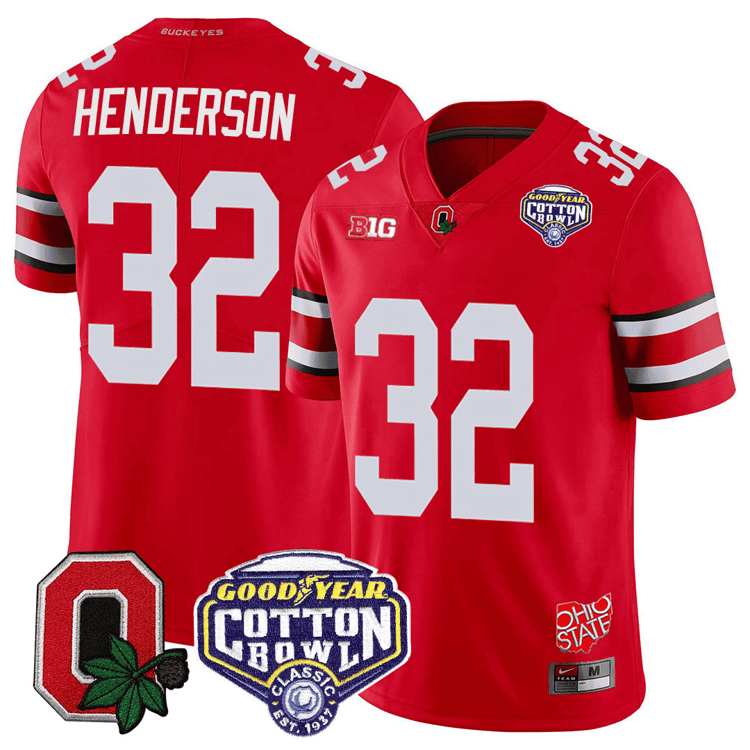 Men's Ohio State Buckeyes Good Year Cotton Bowl Patch Jersey - All Stitched - image 2