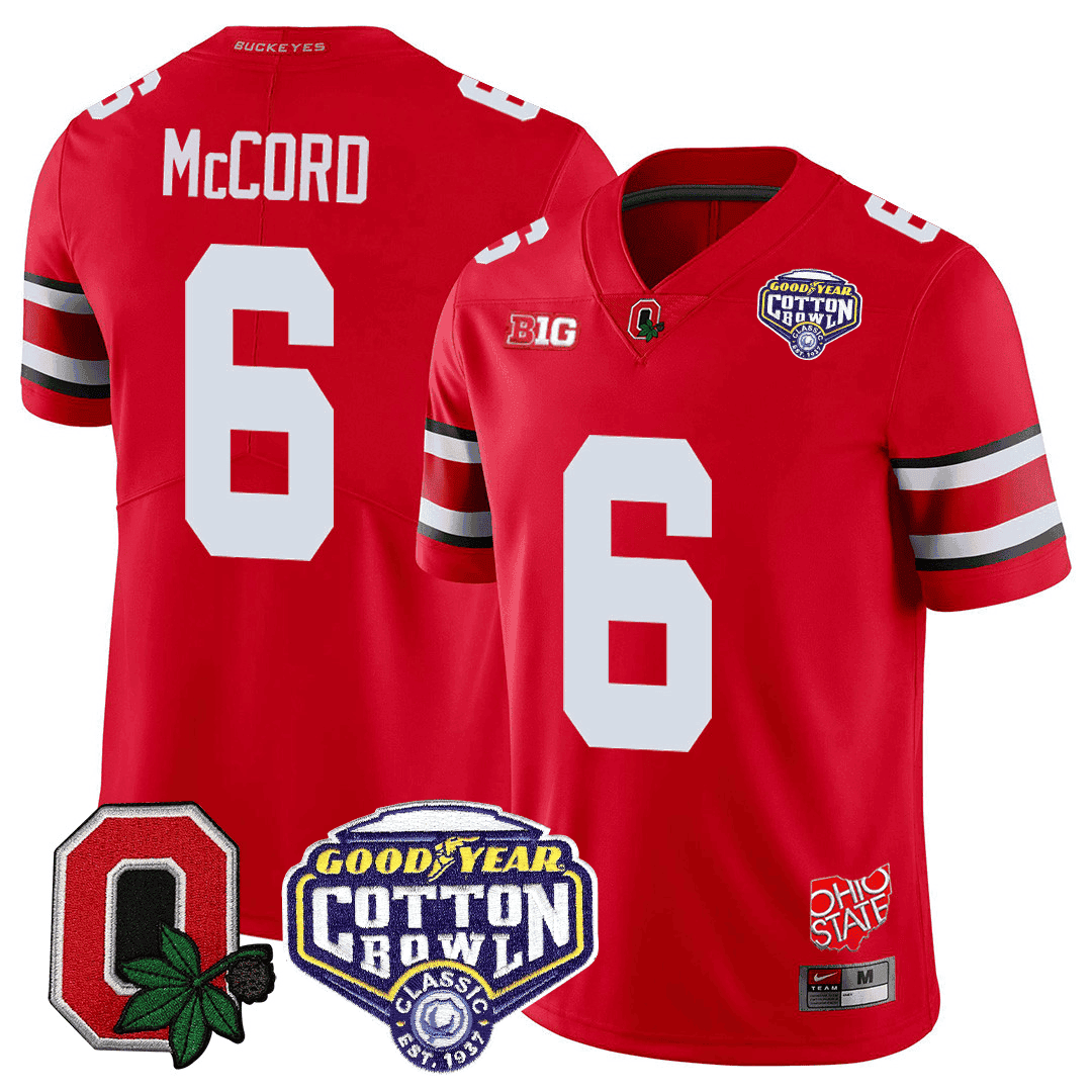 Men's Ohio State Buckeyes Good Year Cotton Bowl Patch Jersey - All Stitched - image 3