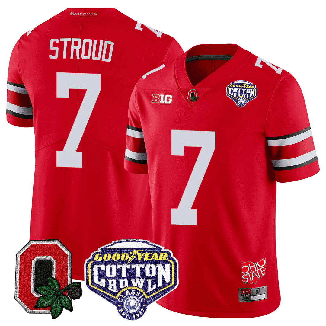 Men's Ohio State Buckeyes Good Year Cotton Bowl Patch Jersey - All Stitched - image 4