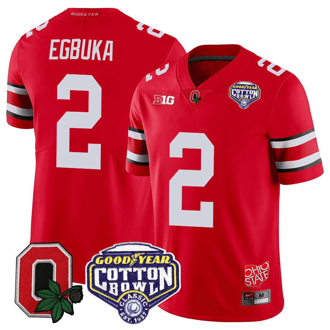 Men's Ohio State Buckeyes Good Year Cotton Bowl Patch Jersey - All Stitched - image 5