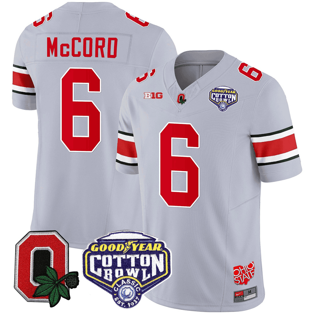 Men's Ohio State Buckeyes Good Year Cotton Bowl Patch Jersey - All Stitched - image 8