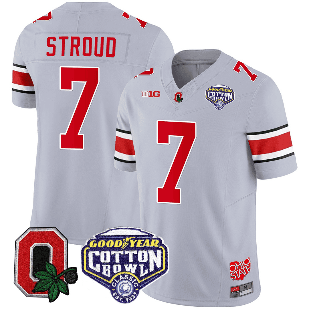 Men's Ohio State Buckeyes Good Year Cotton Bowl Patch Jersey - All Stitched - image 9