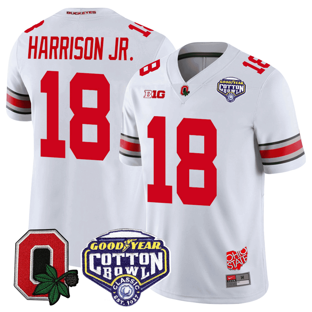 Men's Ohio State Buckeyes Good Year Cotton Bowl Patch Jersey - All Stitched - image 11