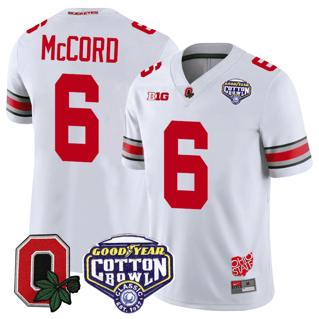 Men's Ohio State Buckeyes Good Year Cotton Bowl Patch Jersey - All Stitched - image 13