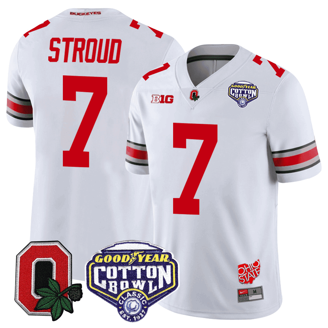 Men's Ohio State Buckeyes Good Year Cotton Bowl Patch Jersey - All Stitched - image 14