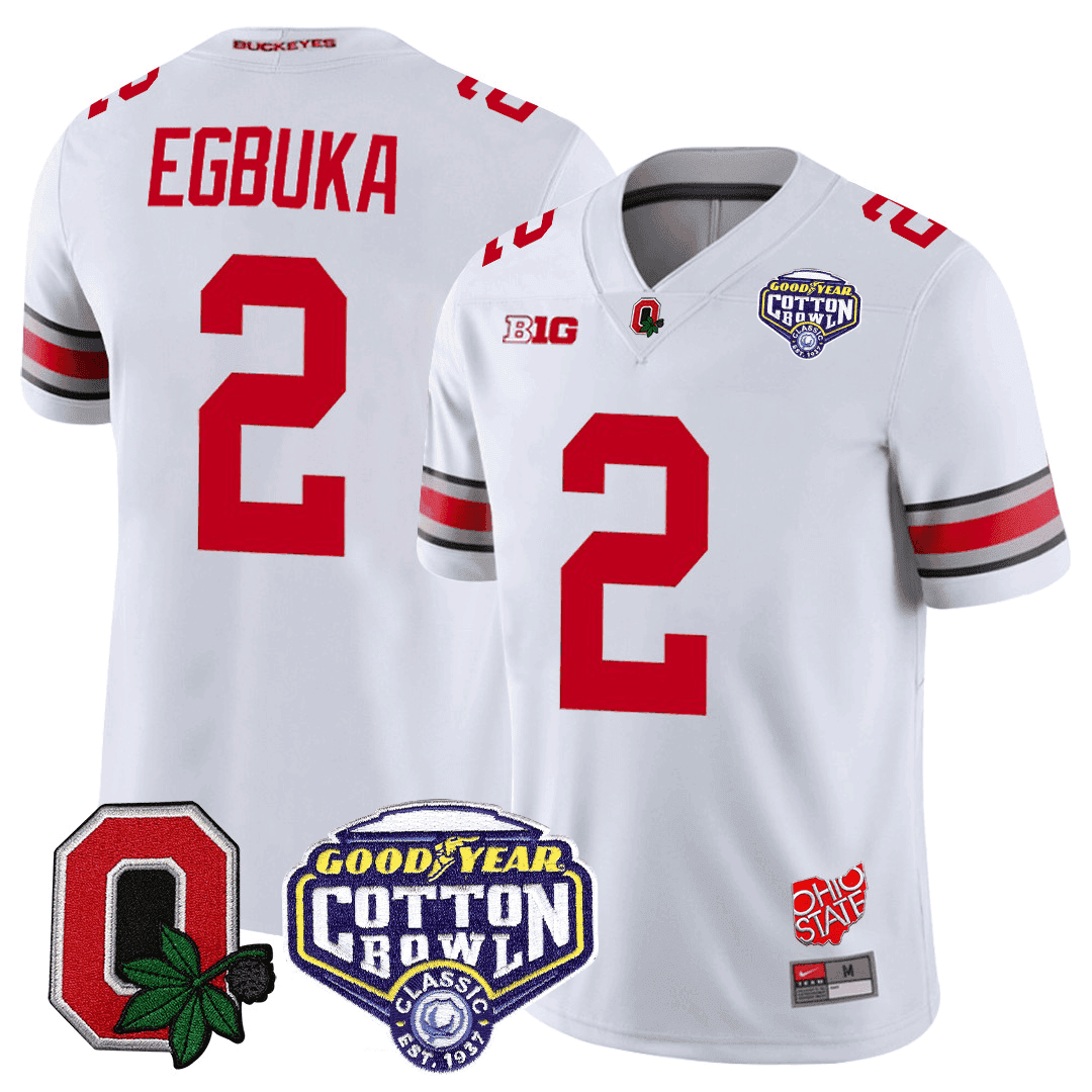 Men's Ohio State Buckeyes Good Year Cotton Bowl Patch Jersey - All Stitched - image 15