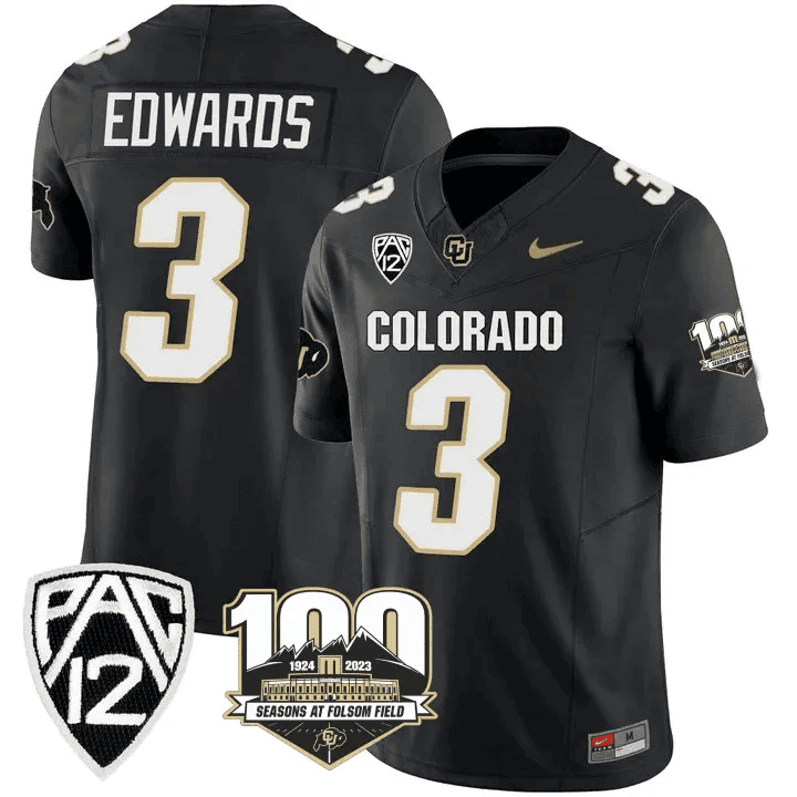 Men's Colorado Buffaloes 100th Seasons At Folsom Field Patch Vapor Limited Jersey V2 ?All Stitched - image 9