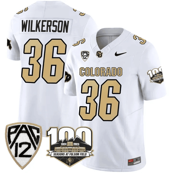 Men's Colorado Buffaloes 100th Seasons At Folsom Field Patch Vapor Limited Jersey V2 ?All Stitched - image 13
