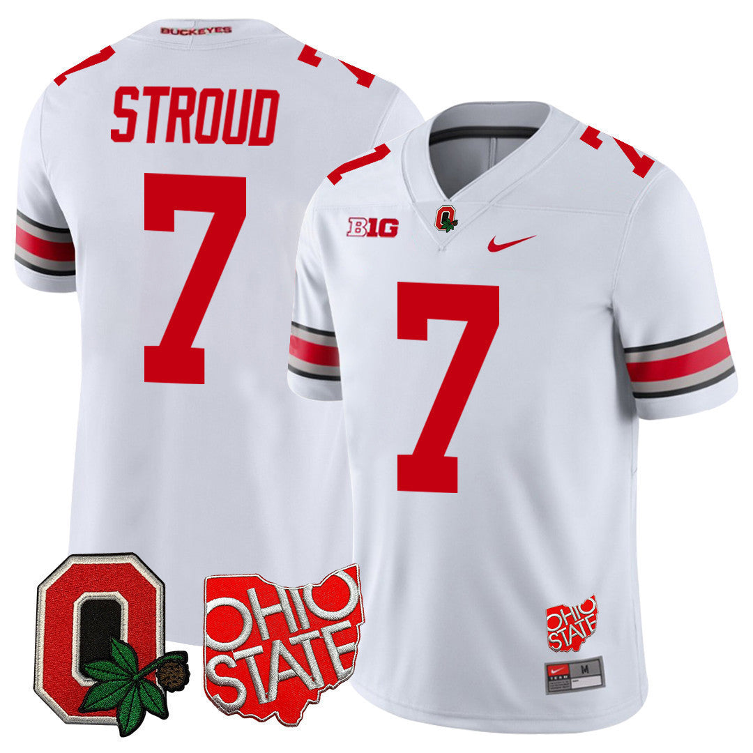 Men's Ohio State Buckeyes Ohio State & Logo Patch Jersey - All Stitched - image 7