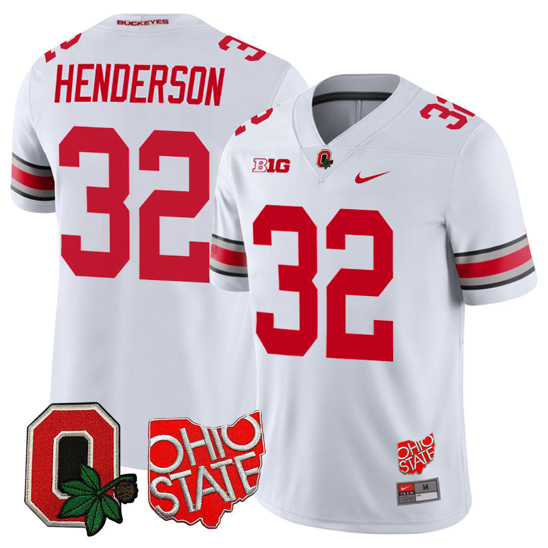 Men's Ohio State Buckeyes Ohio State & Logo Patch Jersey - All Stitched - image 8