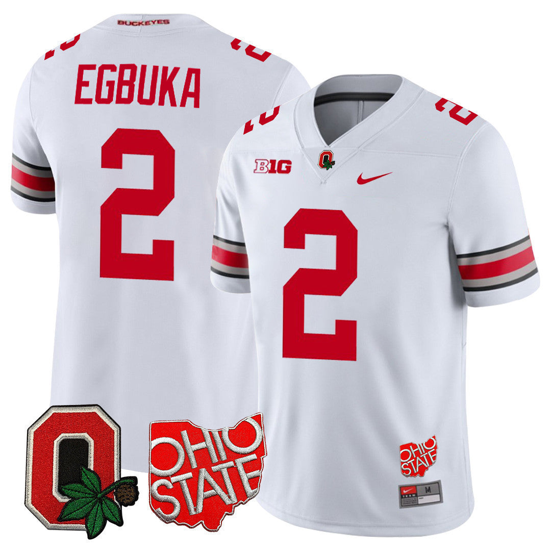 Men's Ohio State Buckeyes Ohio State & Logo Patch Jersey - All Stitched - image 9