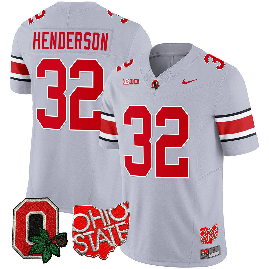 Men's Ohio State Buckeyes Ohio State & Logo Patch Jersey - All Stitched - image 12
