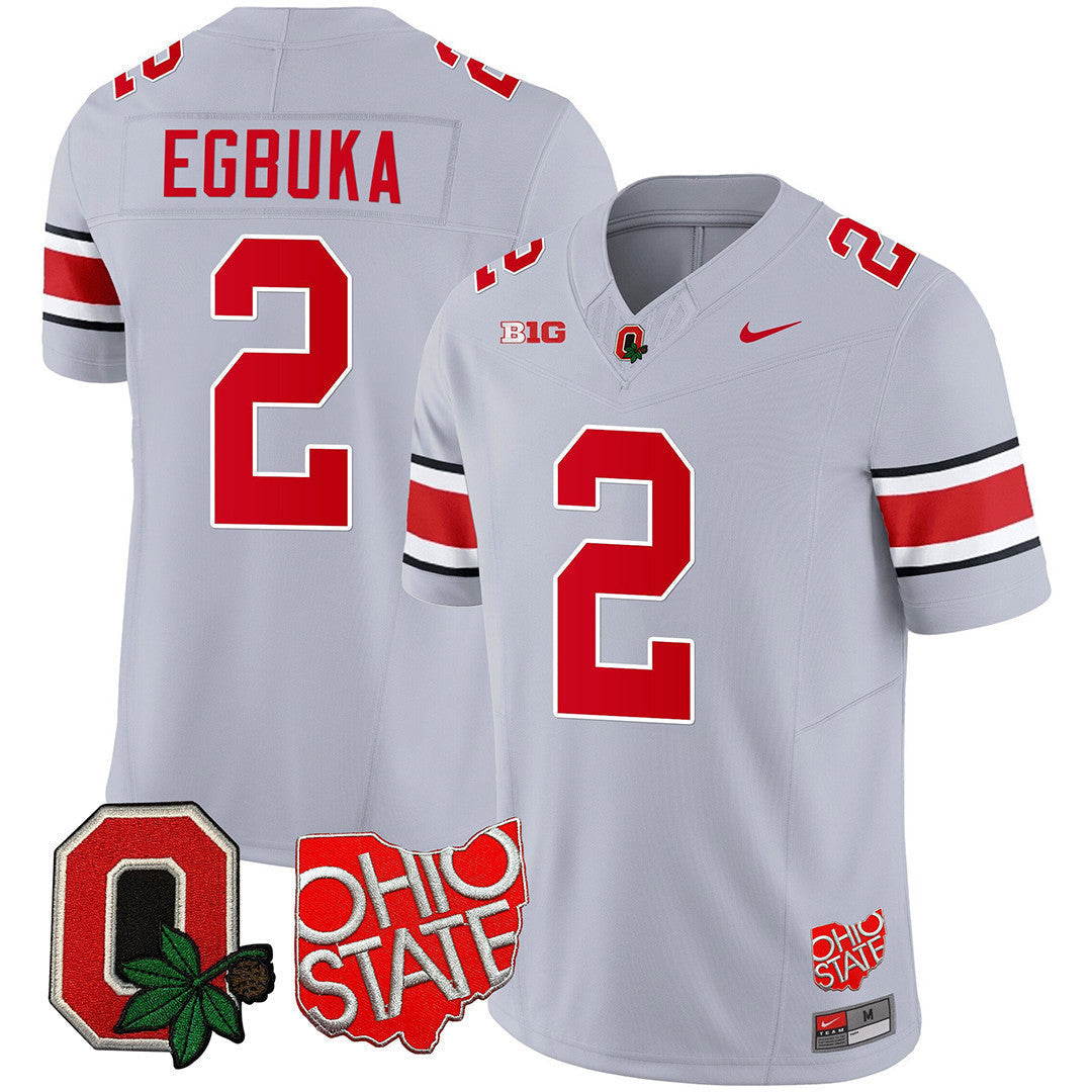 Men's Ohio State Buckeyes Ohio State & Logo Patch Jersey - All Stitched - image 14