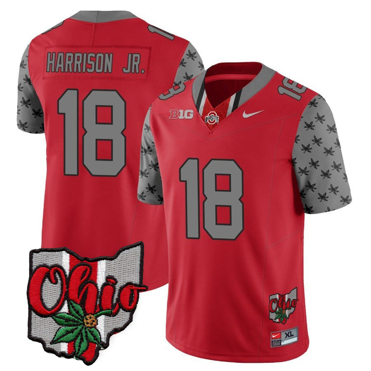 Men's Ohio State Buckeyes 2023 Gray Alternate Jersey V2 - Stitched - image 25