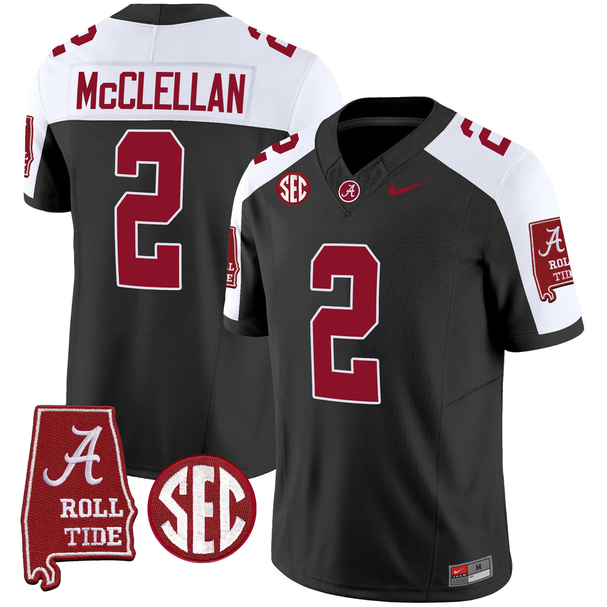 Men's Alabama Crimson Tide Vapor Limited Jersey V3 - Alabama Map - All Stitched - image 2