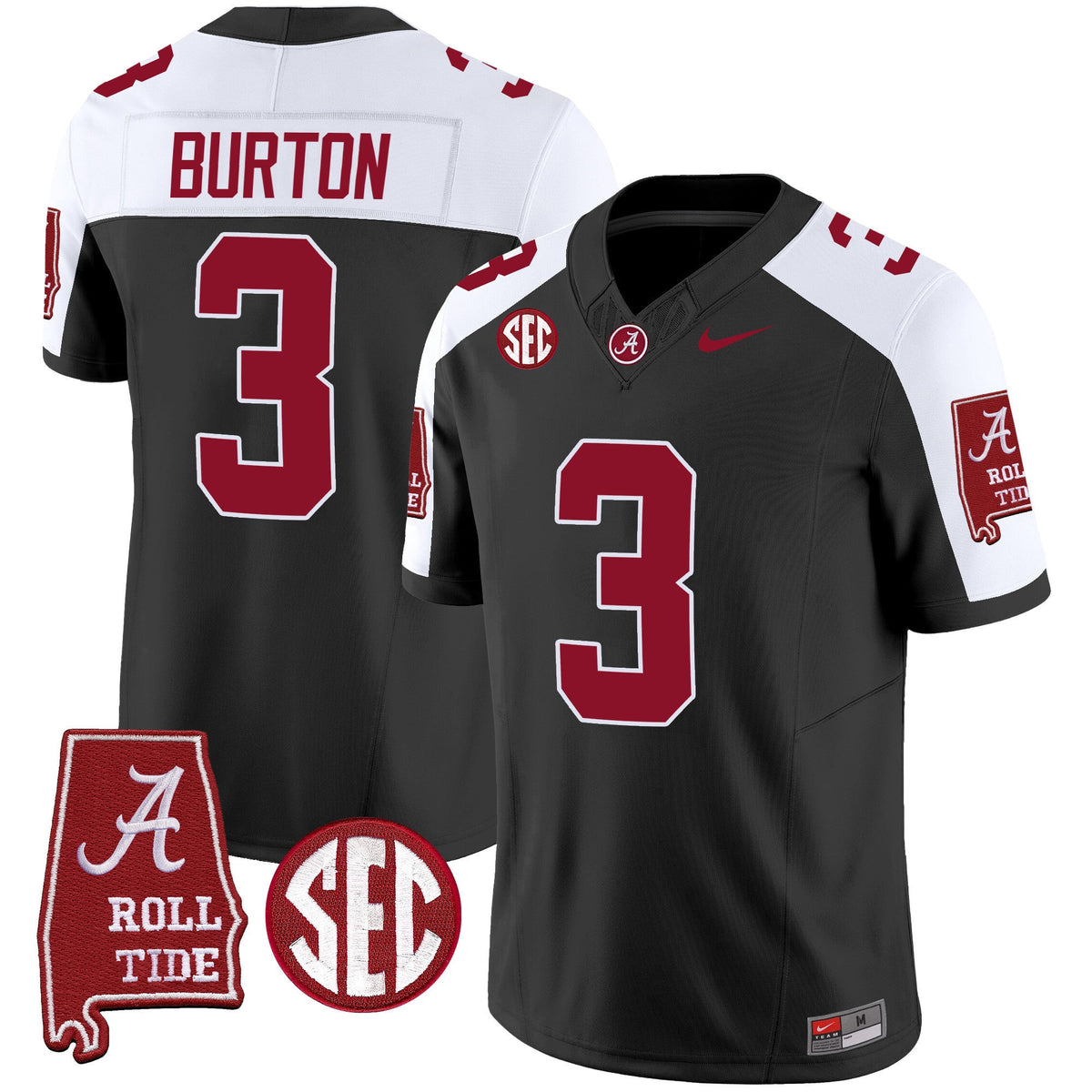 Men's Alabama Crimson Tide Vapor Limited Jersey V3 - Alabama Map - All Stitched - image 3