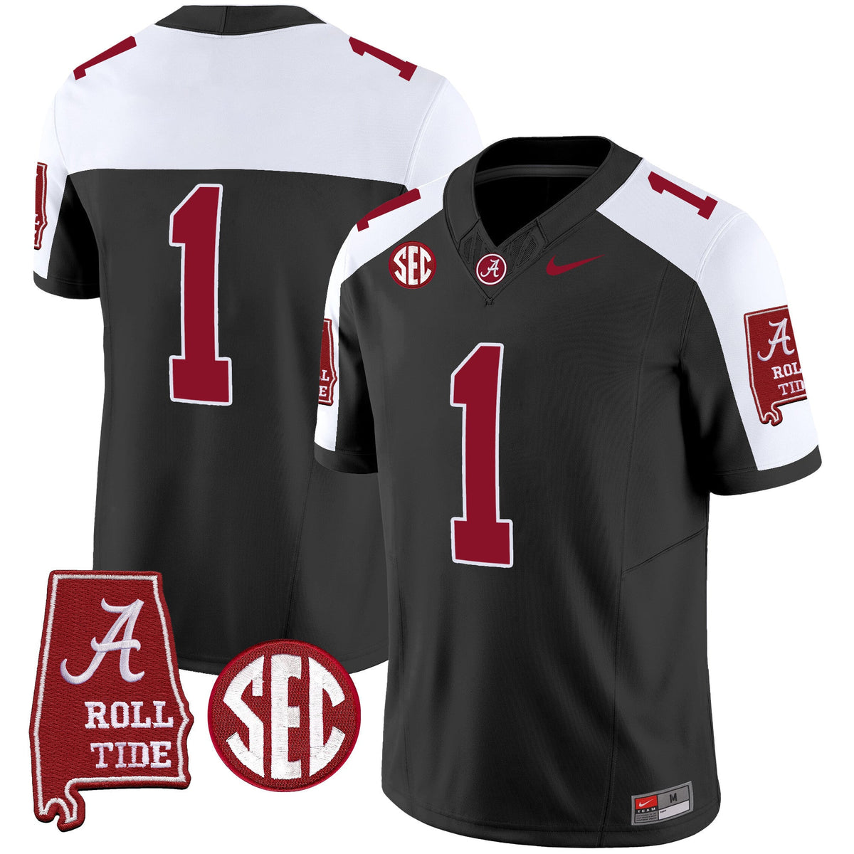 Men's Alabama Crimson Tide Vapor Limited Jersey V3 - Alabama Map - All Stitched - image 7