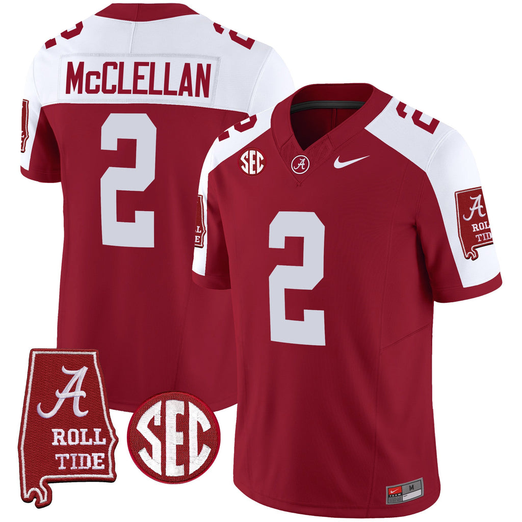 Men's Alabama Crimson Tide Vapor Limited Jersey V3 - Alabama Map - All Stitched - image 9