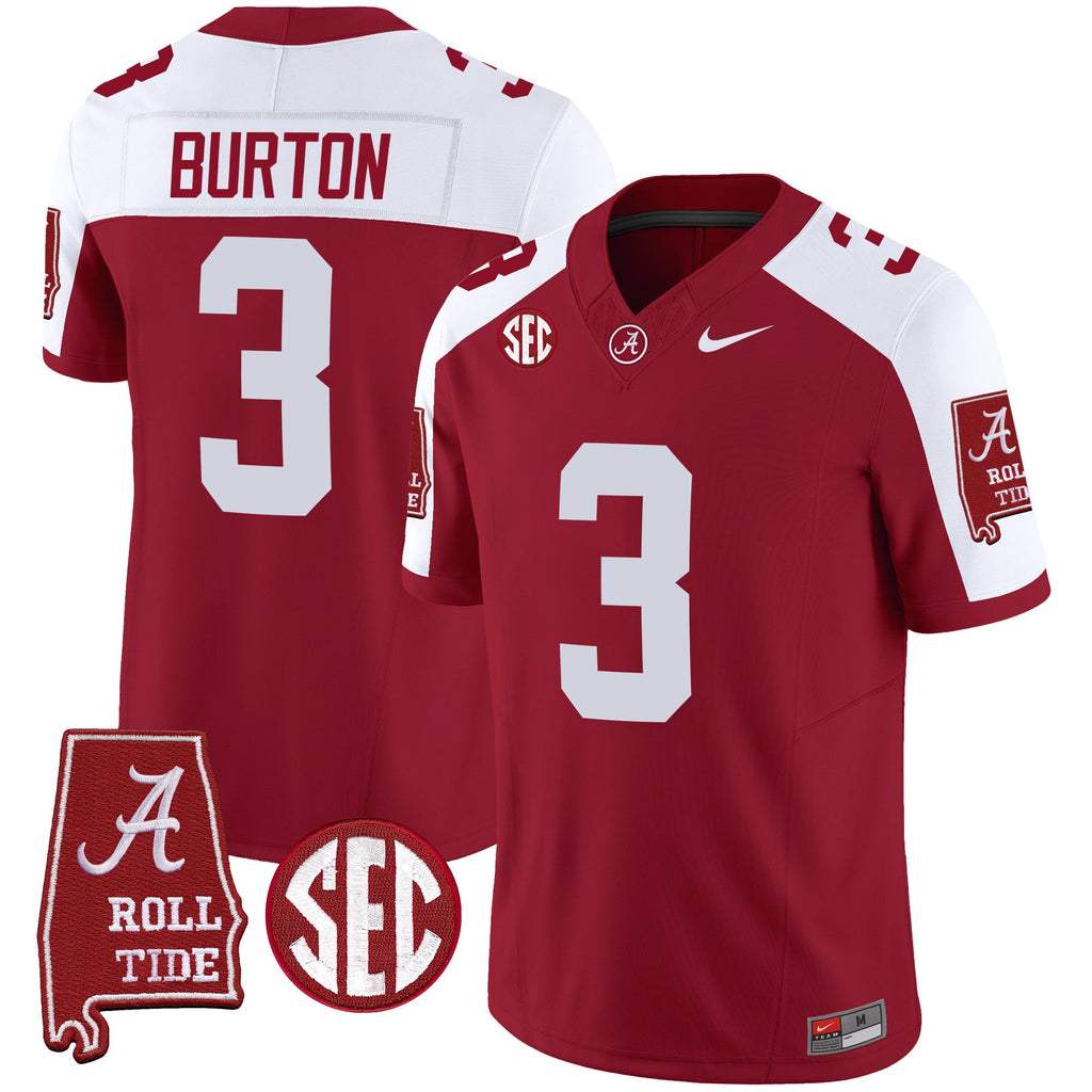 Men's Alabama Crimson Tide Vapor Limited Jersey V3 - Alabama Map - All Stitched - image 10