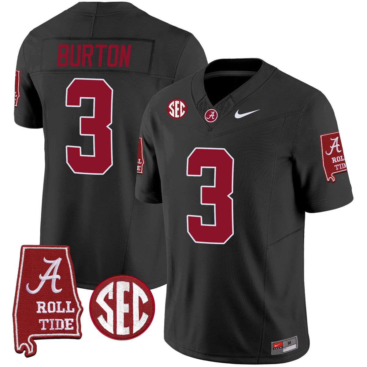 Men's Alabama Crimson Tide Vapor Limited Jersey V3 - Alabama Map - All Stitched - image 24