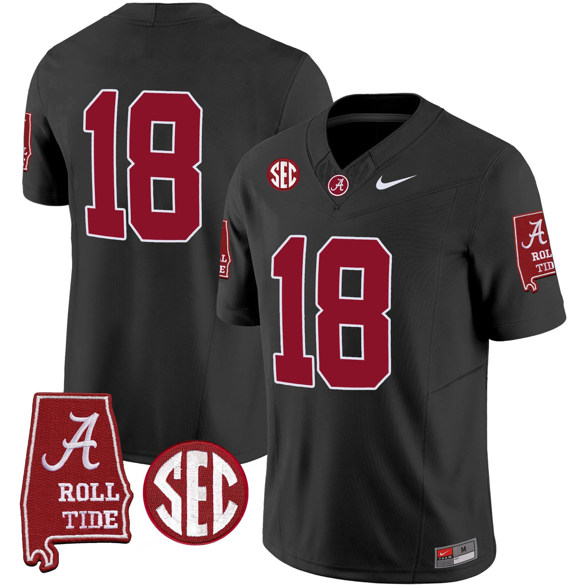 Men's Alabama Crimson Tide Vapor Limited Jersey V3 - Alabama Map - All Stitched - image 27