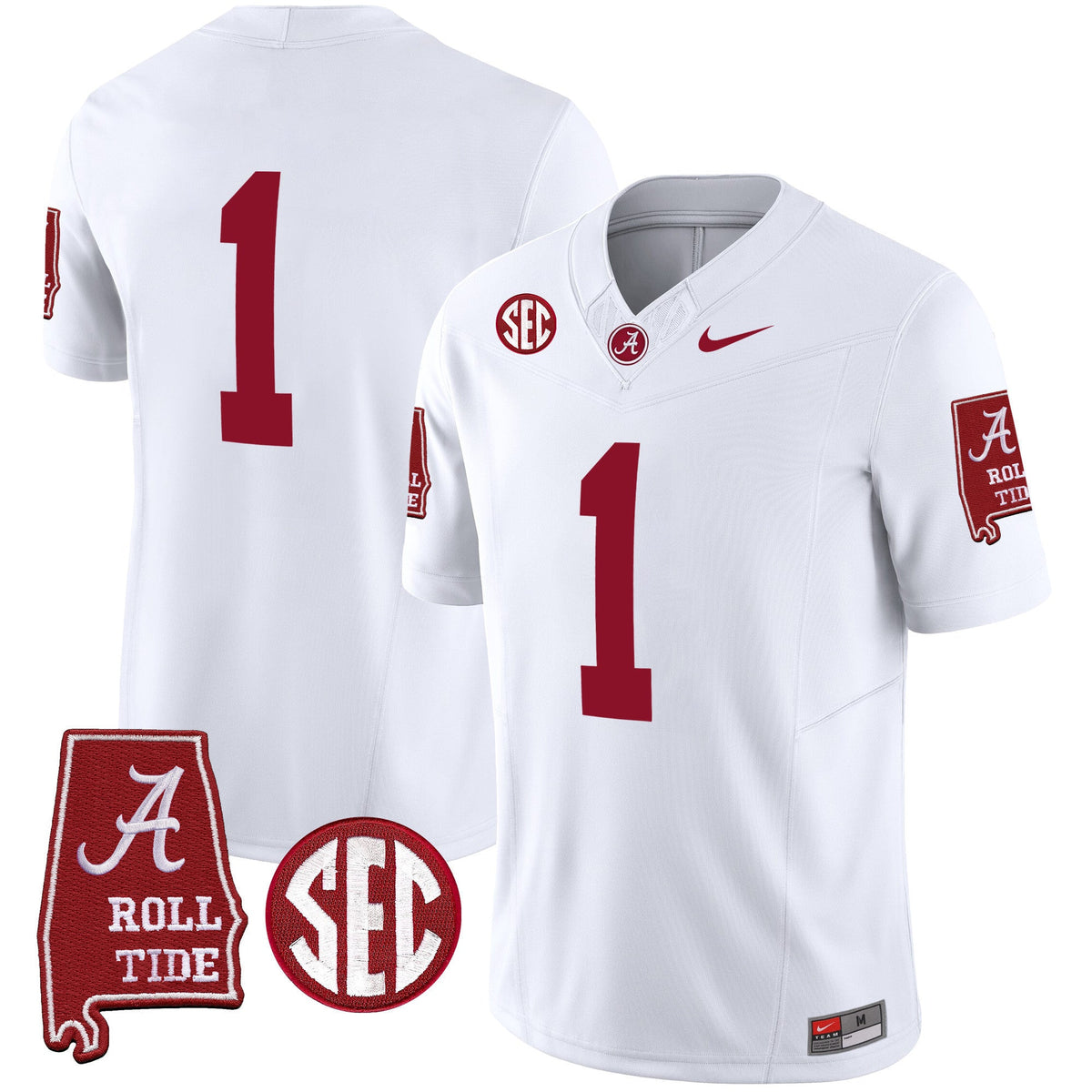 Men's Alabama Crimson Tide Vapor Limited Jersey V3 - Alabama Map - All Stitched - image 35