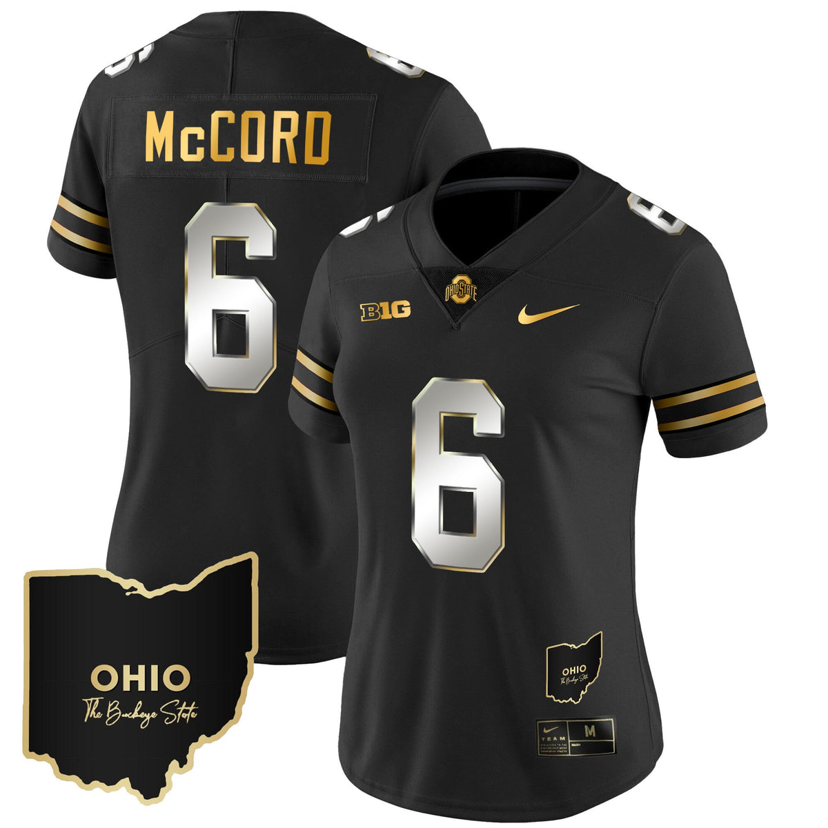 Women's Ohio State Buckeyes 2023 Vapor Limited Gold Jersey - Ohio Patch - All Stitched - image 12