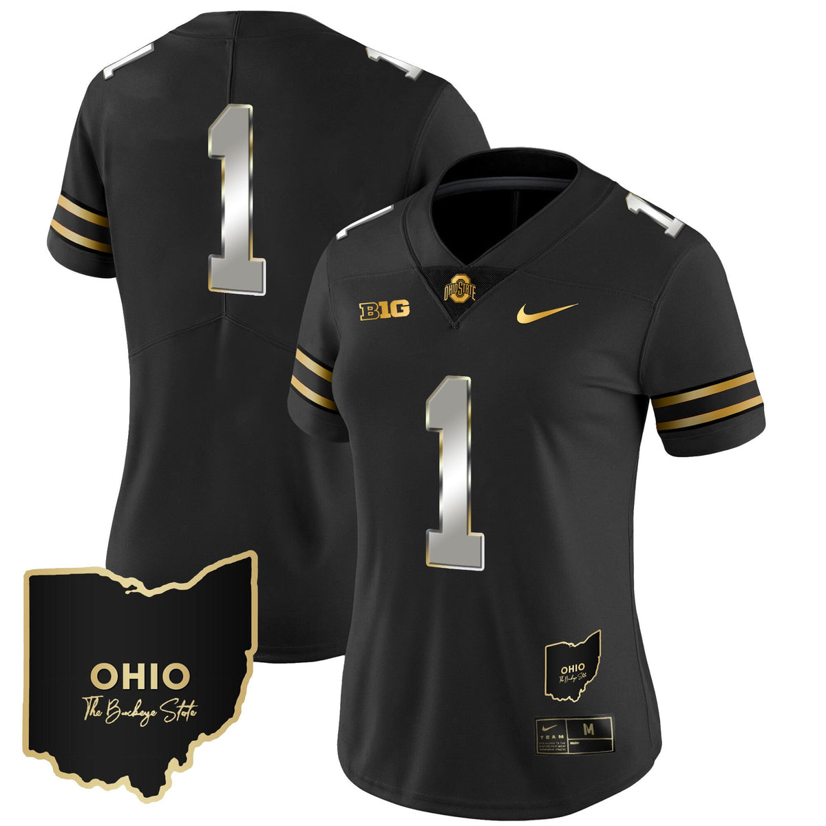 Women's Ohio State Buckeyes 2023 Vapor Limited Gold Jersey - Ohio Patch - All Stitched - image 14