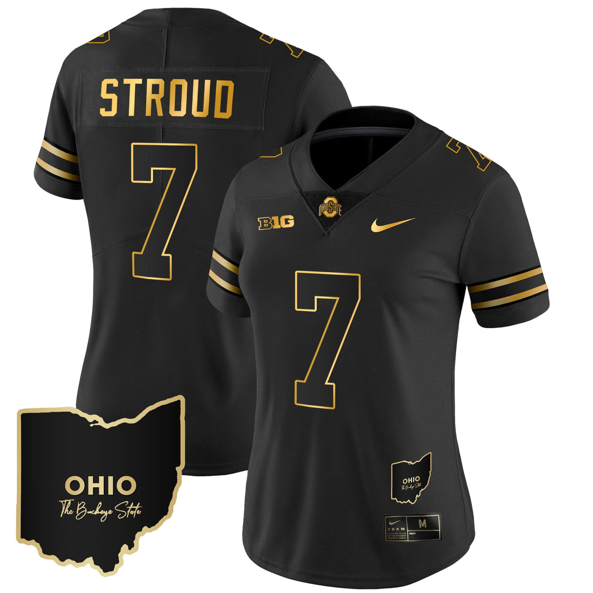 Women's Ohio State Buckeyes 2023 Vapor Limited Gold Jersey - Ohio Patch - All Stitched - image 16