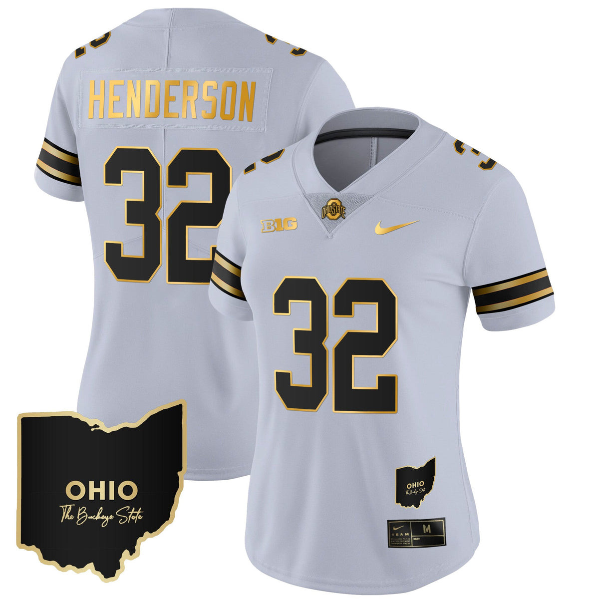 Women's Ohio State Buckeyes 2023 Vapor Limited Gold Jersey - Ohio Patch - All Stitched - image 31