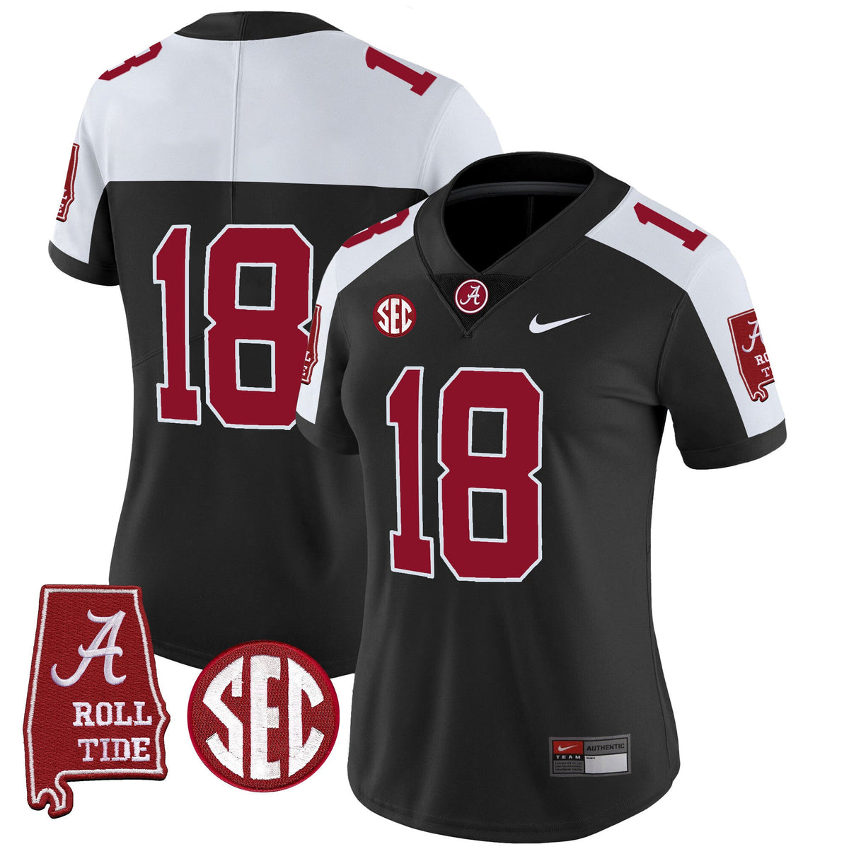 Women's Alabama Crimson Tide Vapor Limited Jersey V3 - Alabama Map - All Stitched - image 7