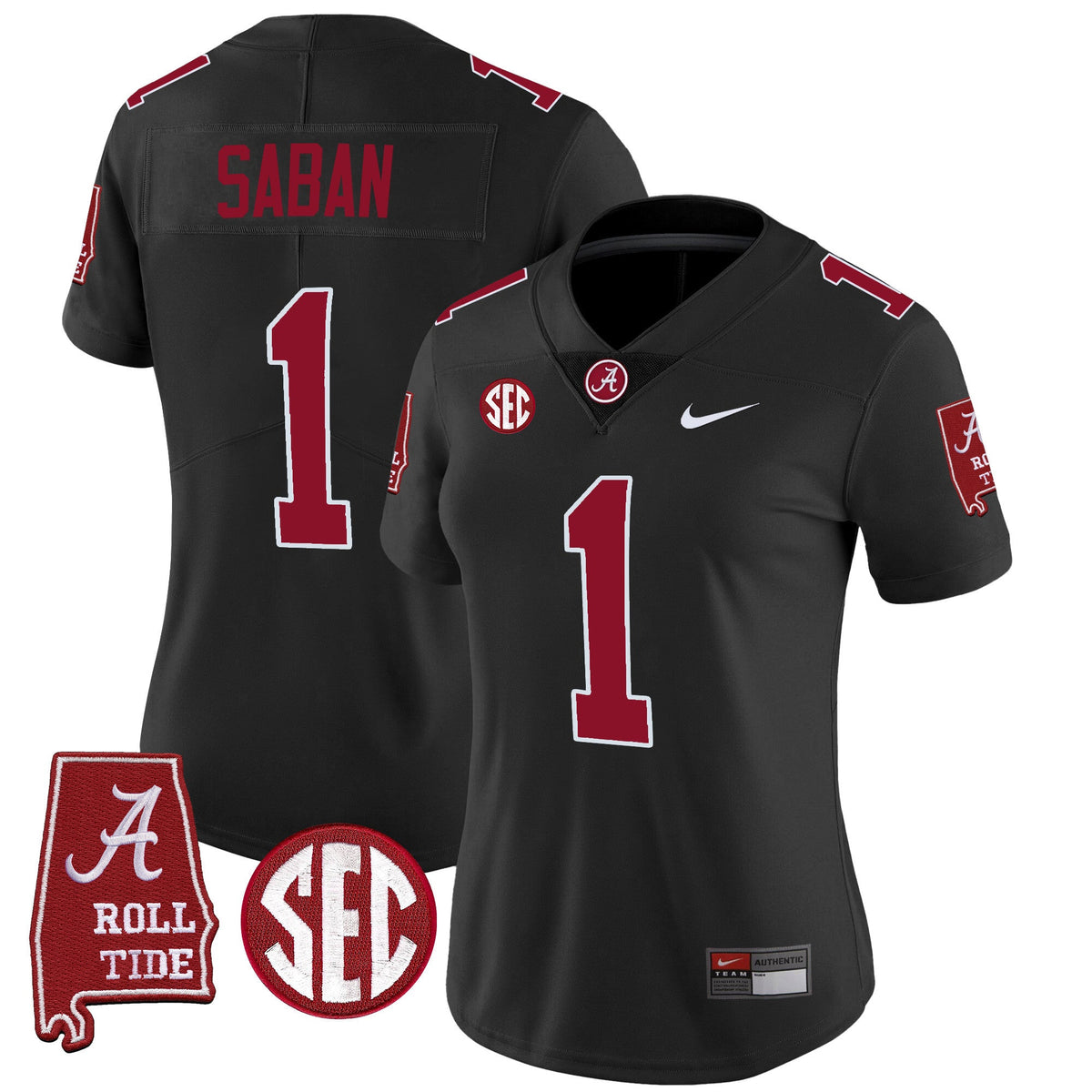 Women's Alabama Crimson Tide Vapor Limited Jersey V3 - Alabama Map - All Stitched - image 25