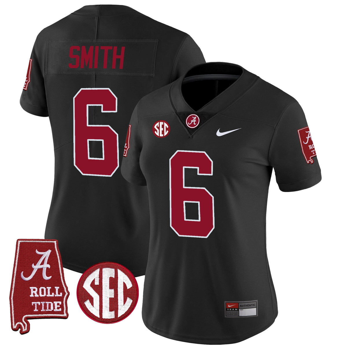 Women's Alabama Crimson Tide Vapor Limited Jersey V3 - Alabama Map - All Stitched - image 30