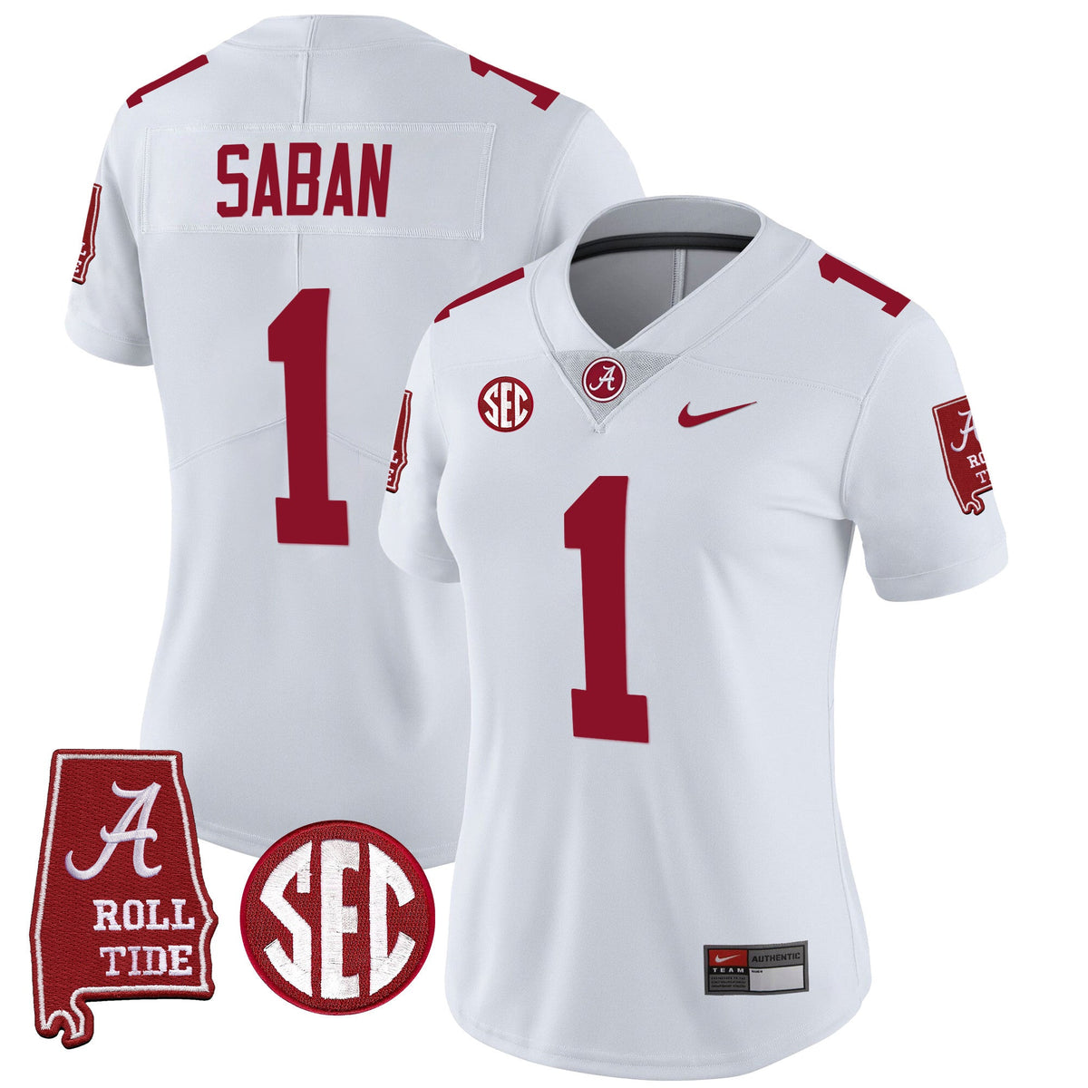 Women's Alabama Crimson Tide Vapor Limited Jersey V3 - Alabama Map - All Stitched - image 33
