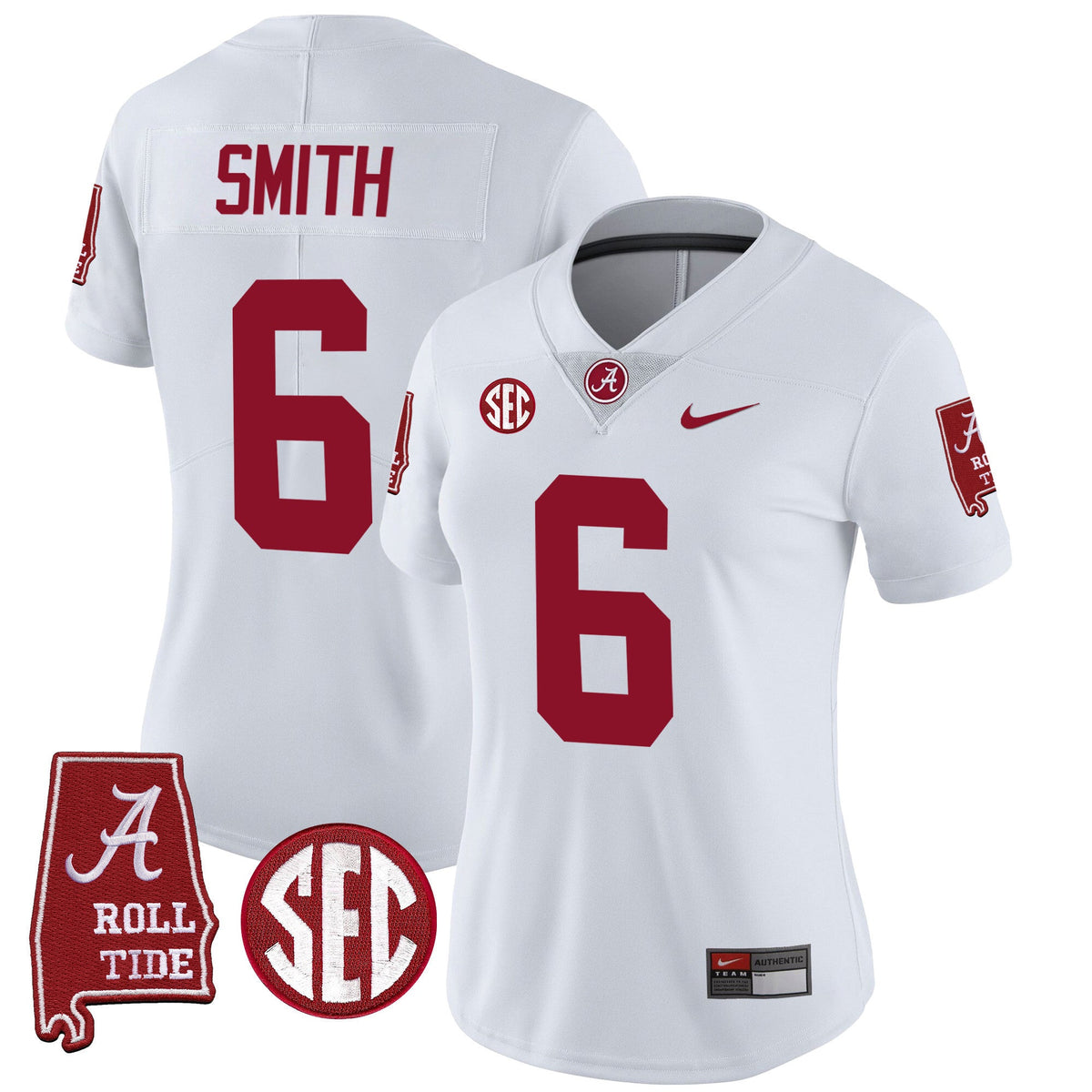 Women's Alabama Crimson Tide Vapor Limited Jersey V3 - Alabama Map - All Stitched - image 38