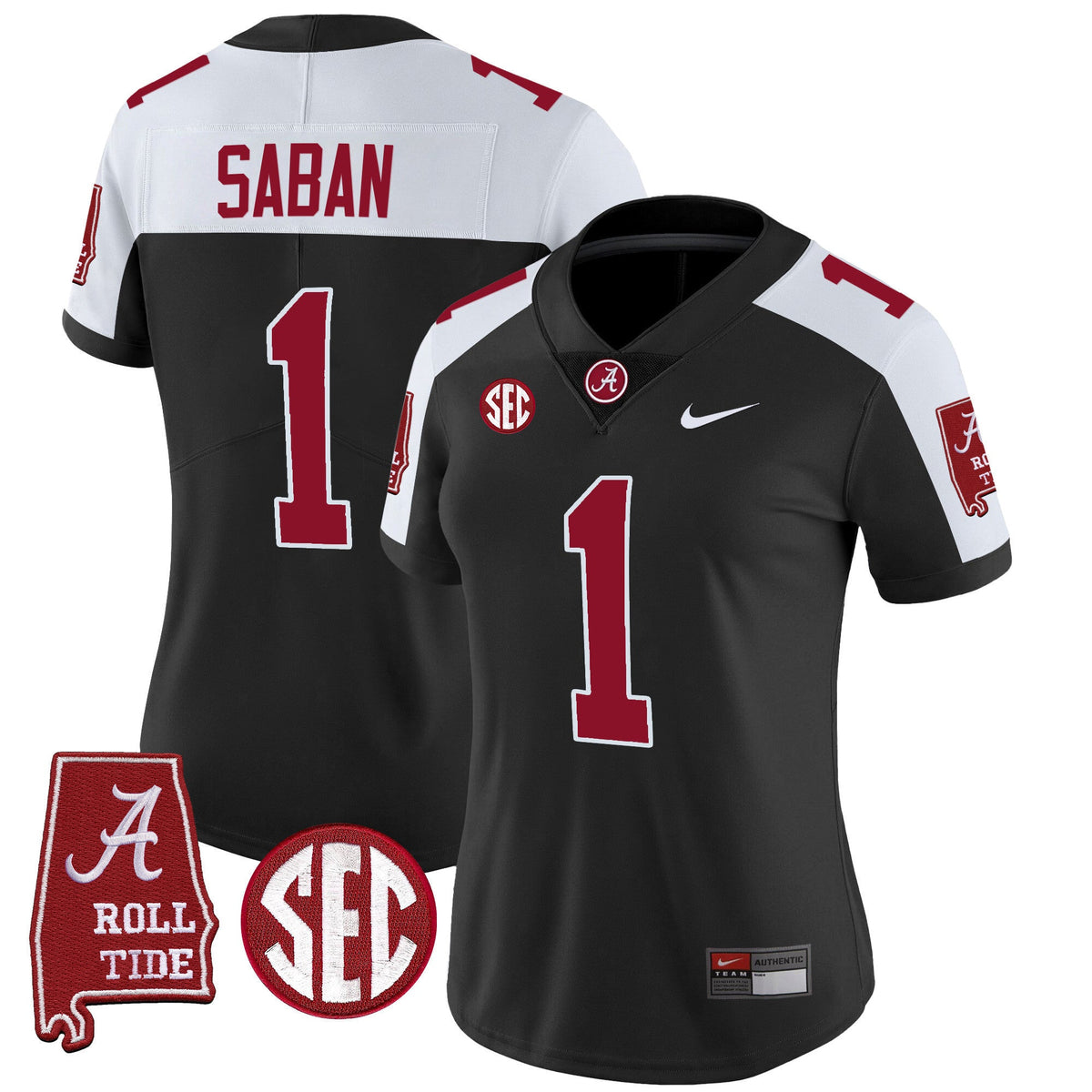 Women's Alabama Crimson Tide Vapor Limited Jersey V3 - Alabama Map - All Stitched - image 1