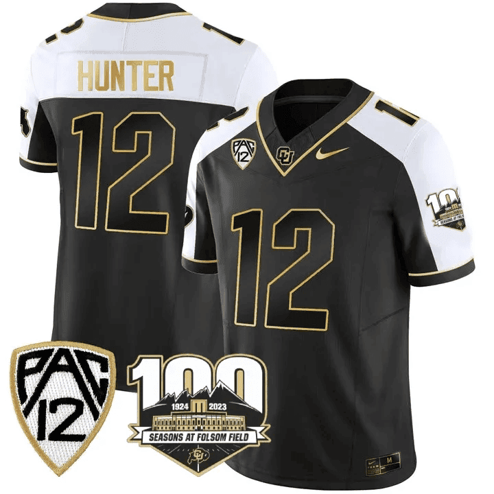 Men's Colorado Buffaloes 100th Seasons At Folsom Field Patch Vapor Gold Jersey V2 ?All Stitched - image 2