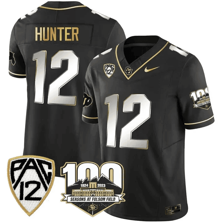 Men's Colorado Buffaloes 100th Seasons At Folsom Field Patch Vapor Gold Jersey V2 ?All Stitched - image 7