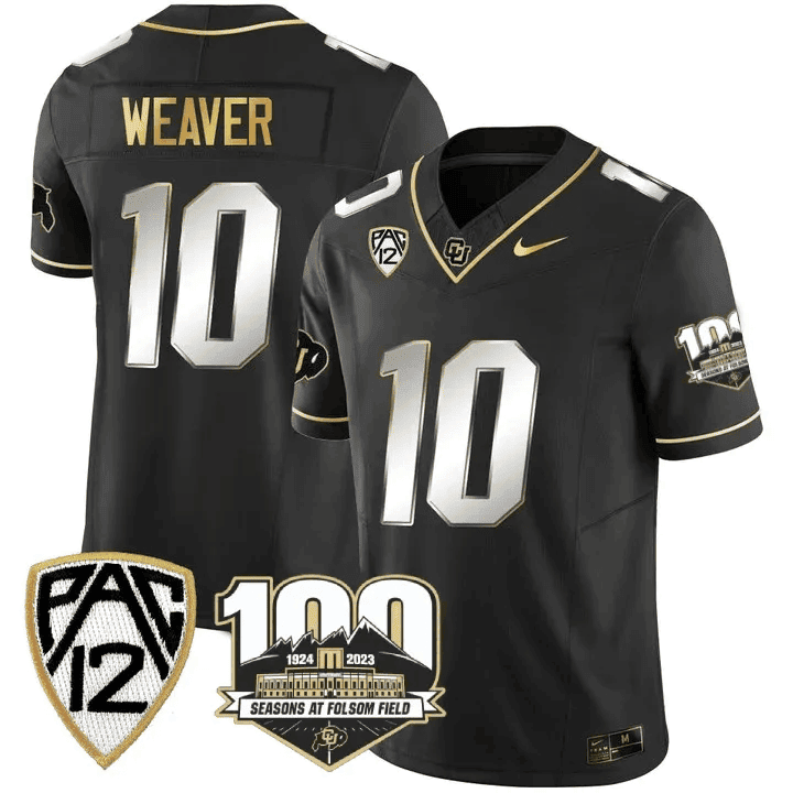 Men's Colorado Buffaloes 100th Seasons At Folsom Field Patch Vapor Gold Jersey V2 ?All Stitched - image 10