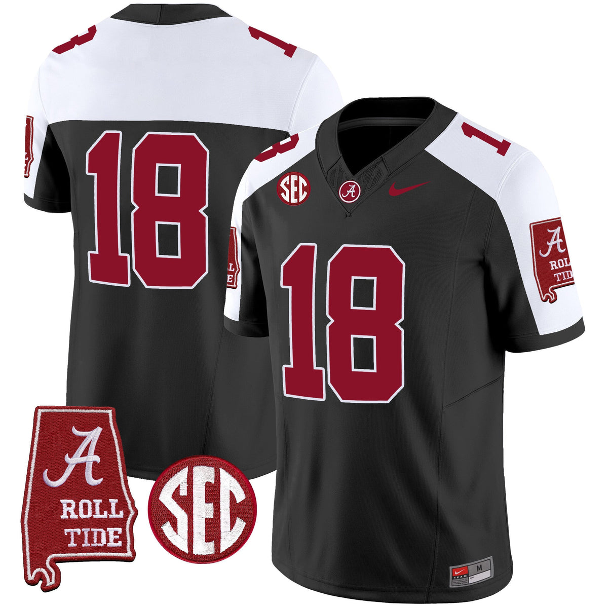 Men's Alabama Crimson Tide Vapor Limited Jersey V5 - Alabama Map - All Stitched - image 6