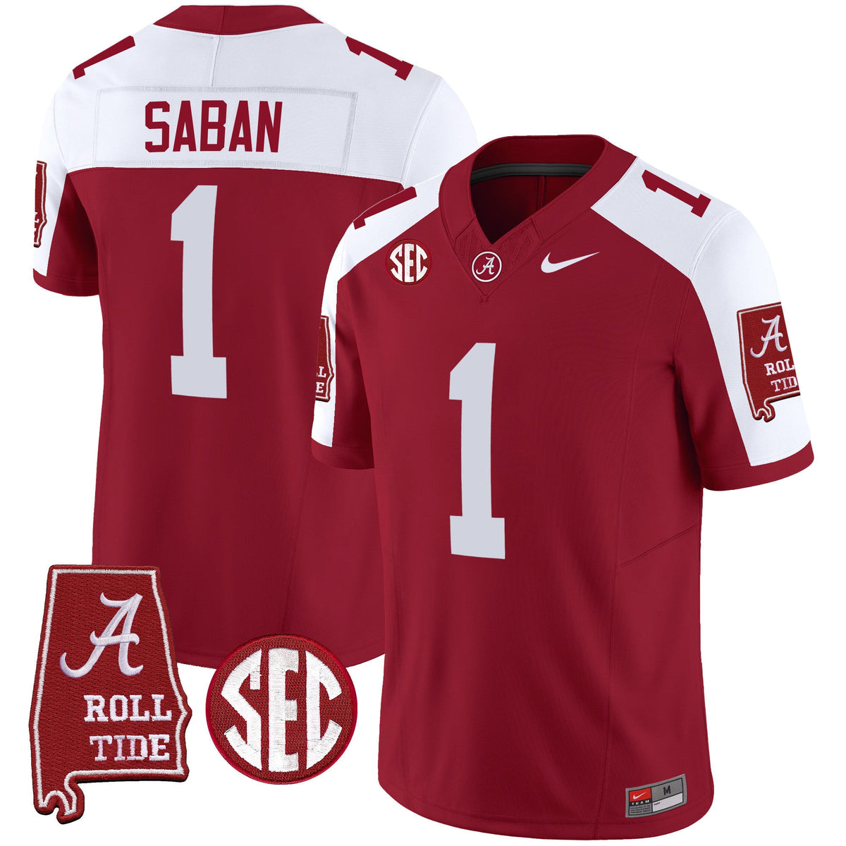 Men's Alabama Crimson Tide Vapor Limited Jersey V5 - Alabama Map - All Stitched - image 8