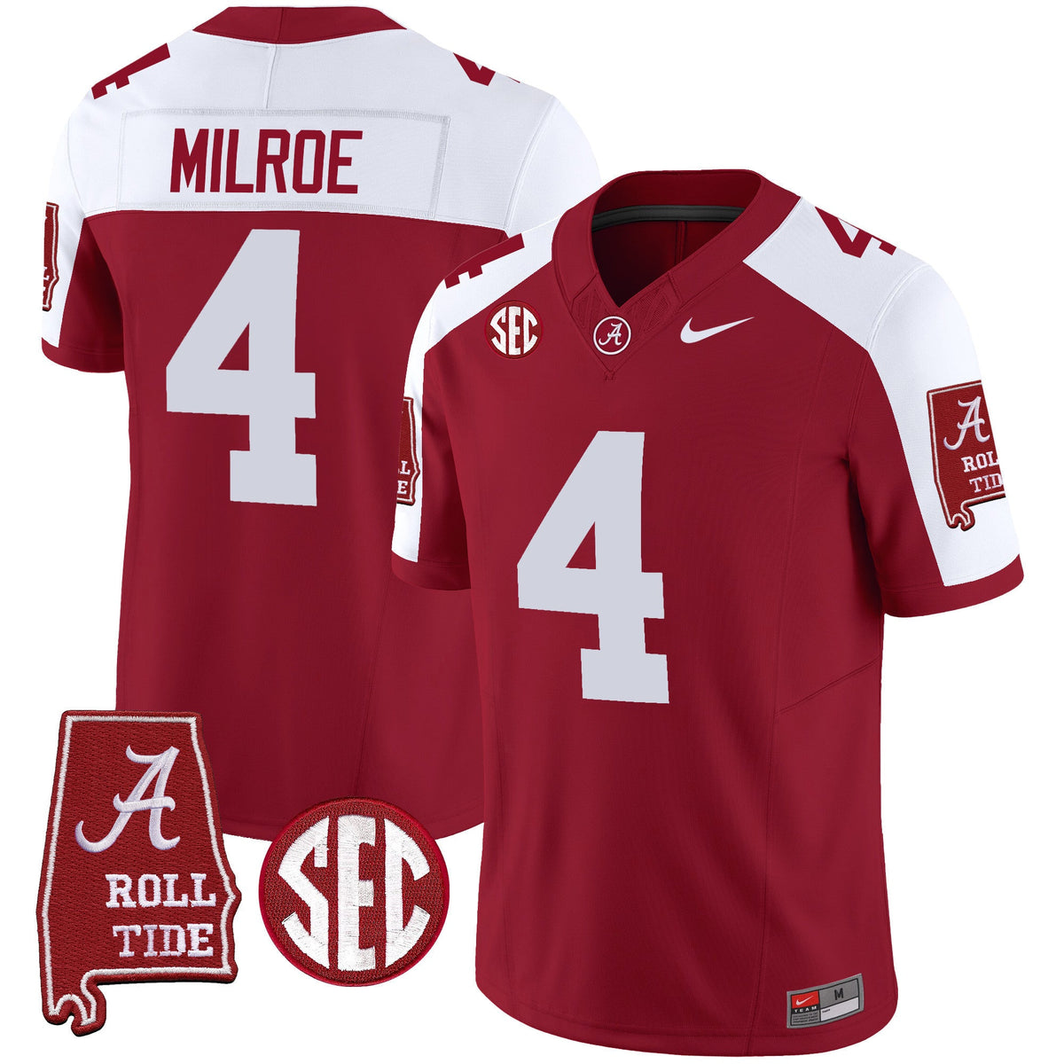 Men's Alabama Crimson Tide Vapor Limited Jersey V5 - Alabama Map - All Stitched - image 9