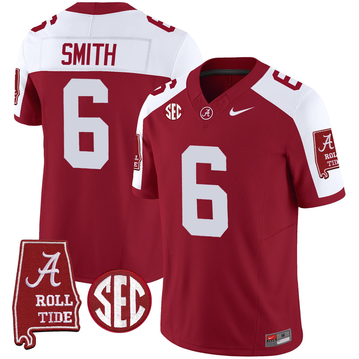 Men's Alabama Crimson Tide Vapor Limited Jersey V5 - Alabama Map - All Stitched - image 12