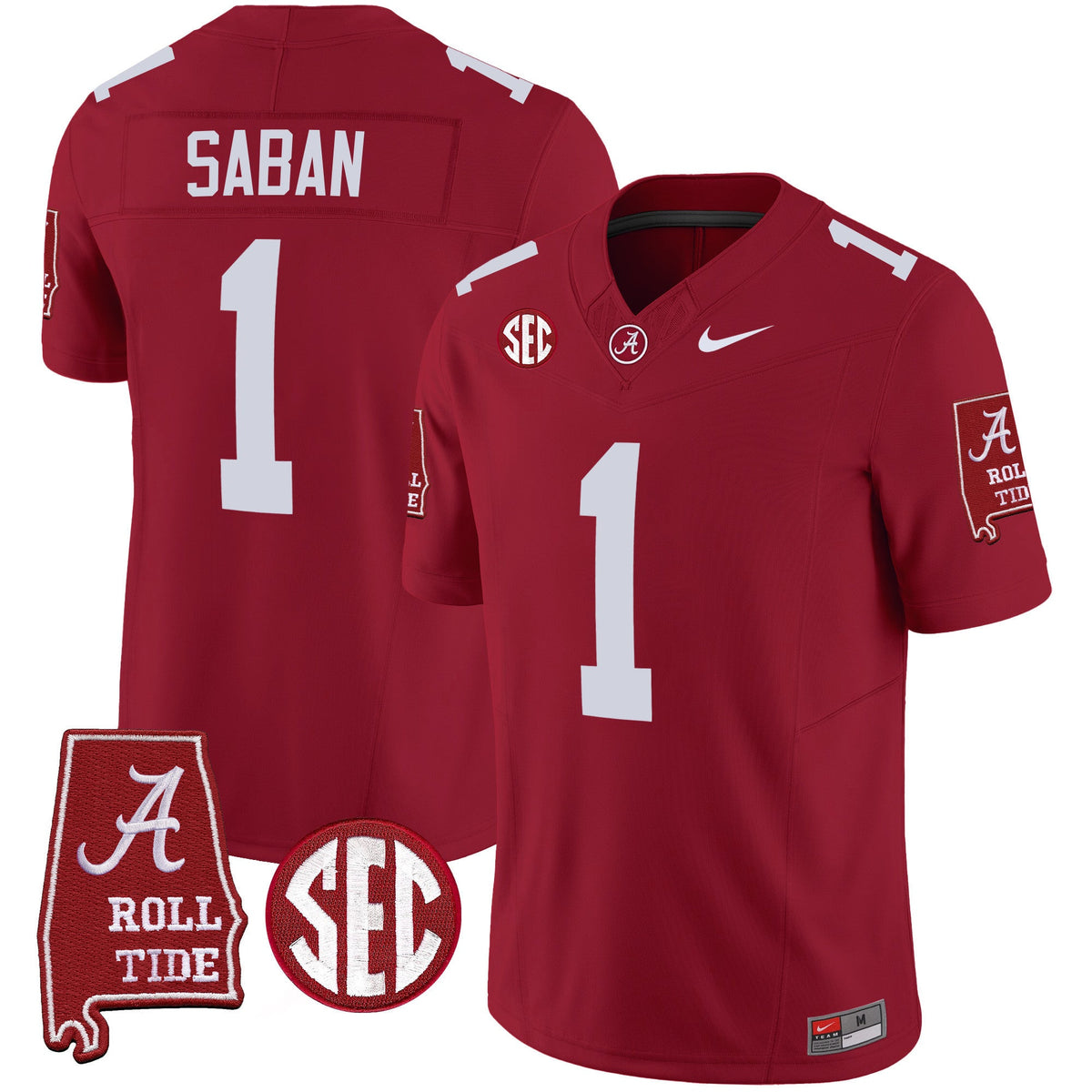 Men's Alabama Crimson Tide Vapor Limited Jersey V5 - Alabama Map - All Stitched - image 15
