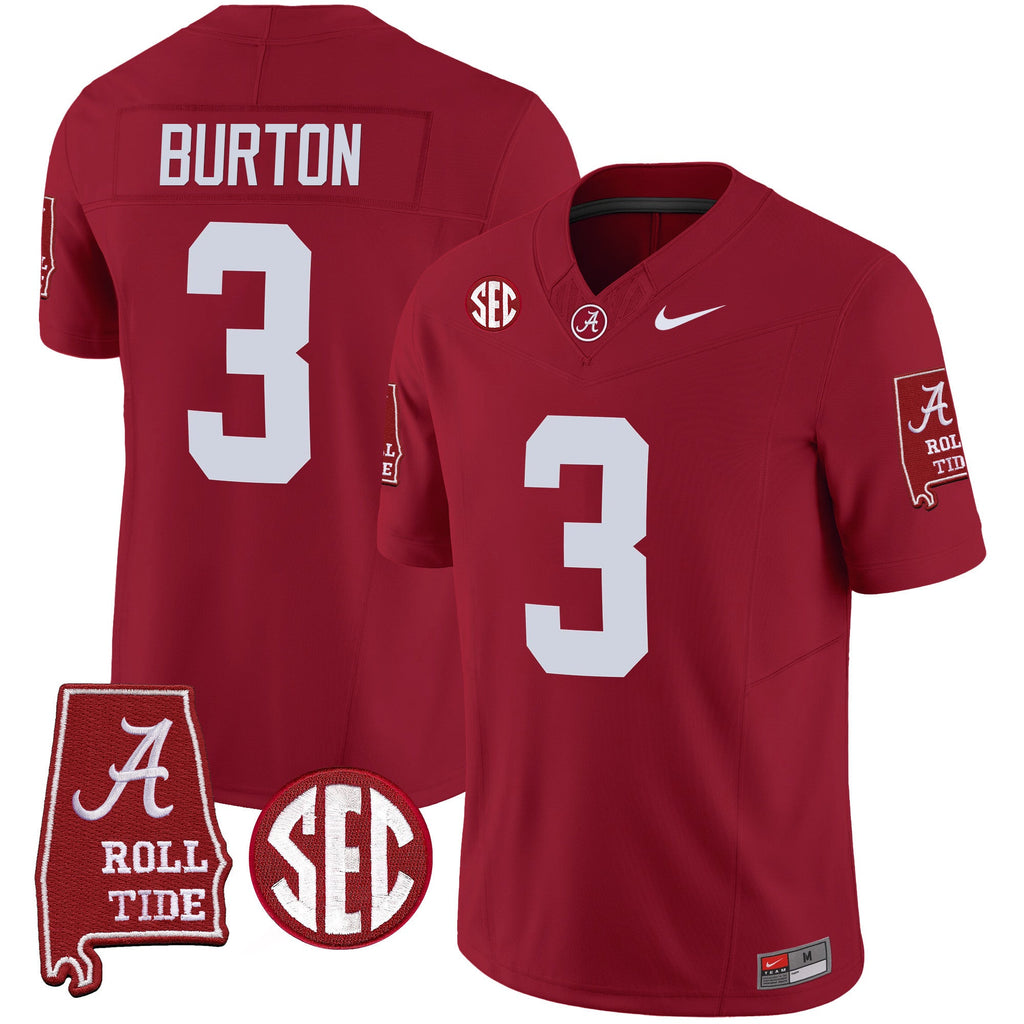 Men's Alabama Crimson Tide Vapor Limited Jersey V5 - Alabama Map - All Stitched - image 17