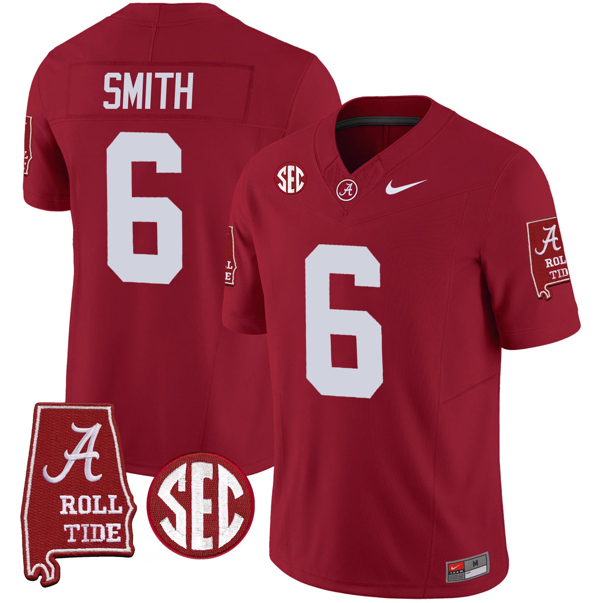Men's Alabama Crimson Tide Vapor Limited Jersey V5 - Alabama Map - All Stitched - image 19