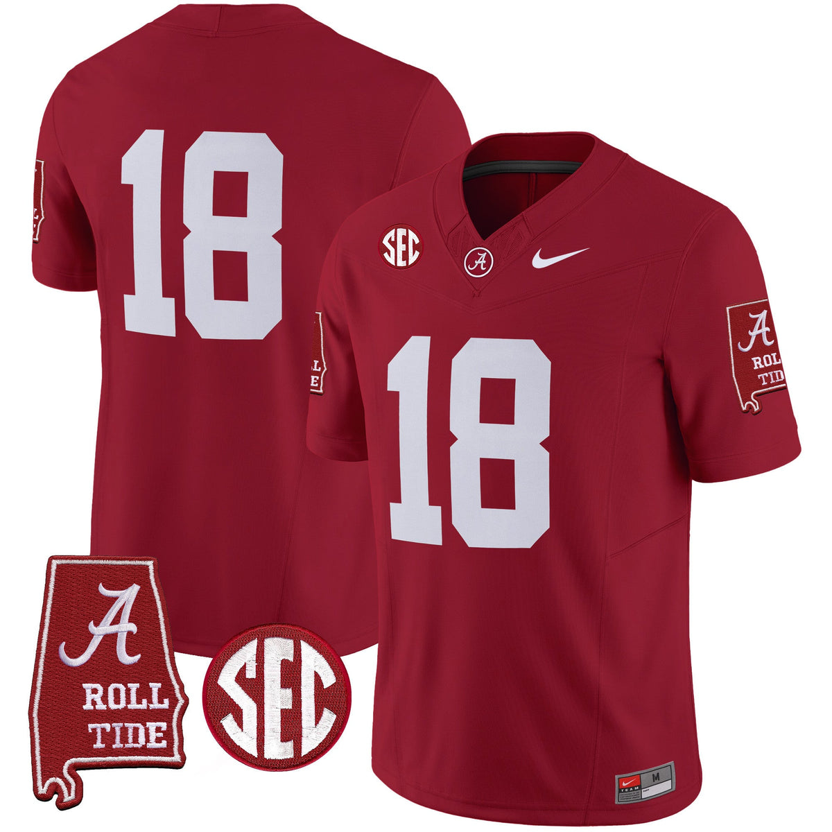 Men's Alabama Crimson Tide Vapor Limited Jersey V5 - Alabama Map - All Stitched - image 20