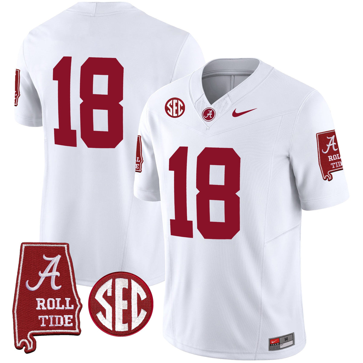 Men's Alabama Crimson Tide Vapor Limited Jersey V5 - Alabama Map - All Stitched - image 34