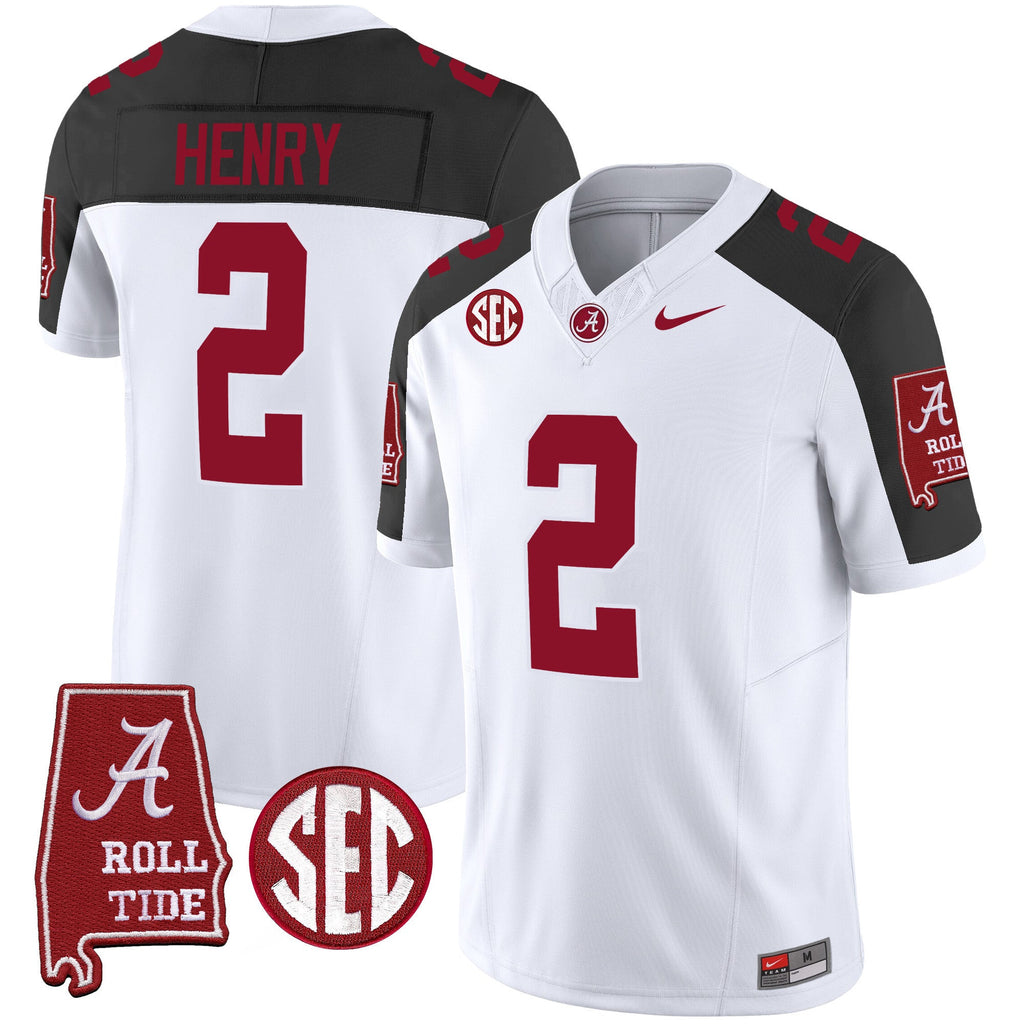 Men's Alabama Crimson Tide Vapor Limited Jersey V5 - Alabama Map - All Stitched - image 39