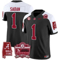 Men's Alabama Crimson Tide Nick Saban 7x Champions Patch Vapor Jersey - All Stitched - image 1